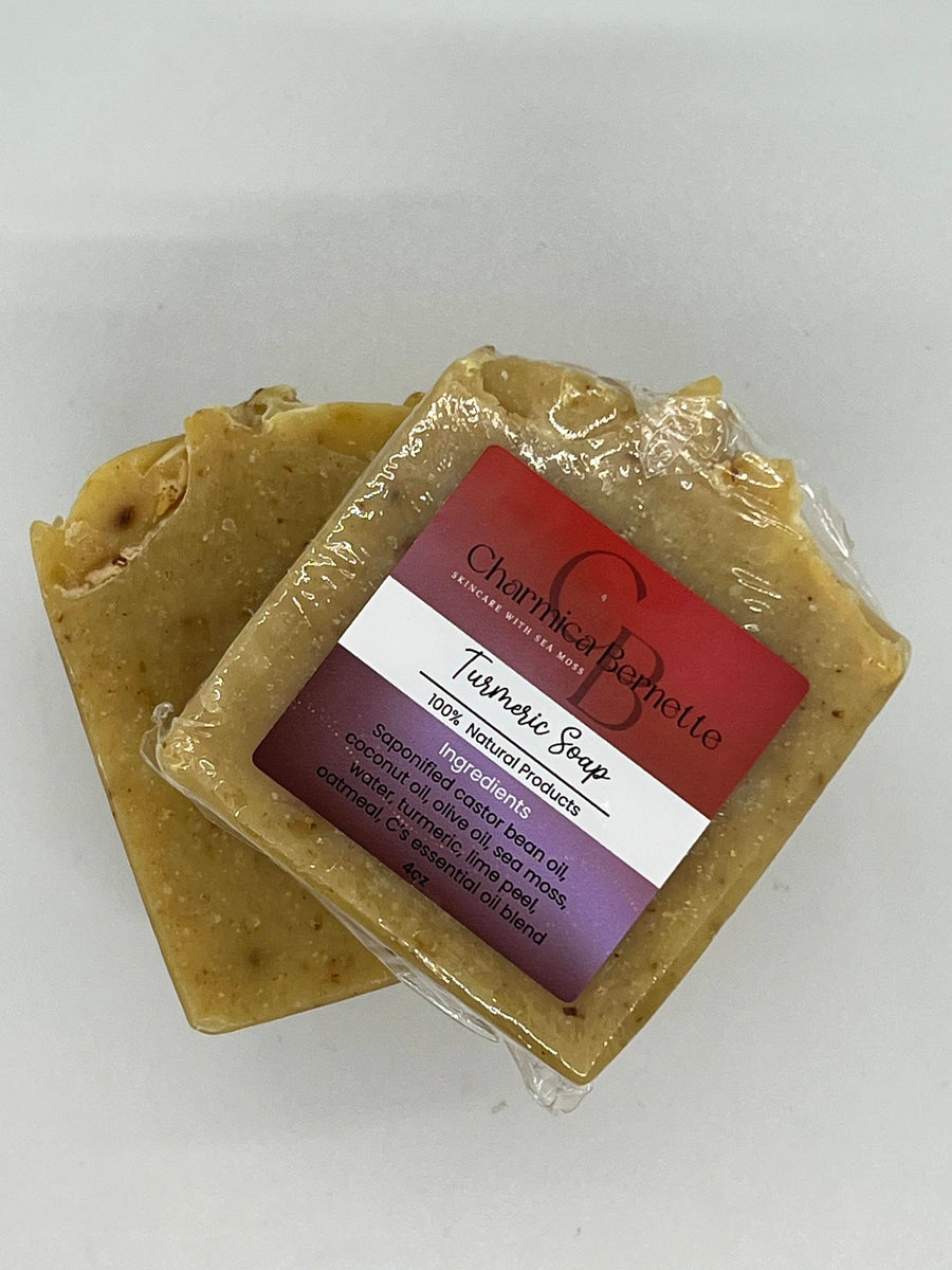Turmeric + Sea Moss Soap Toning Bar (Face & Body Soap) Charmica