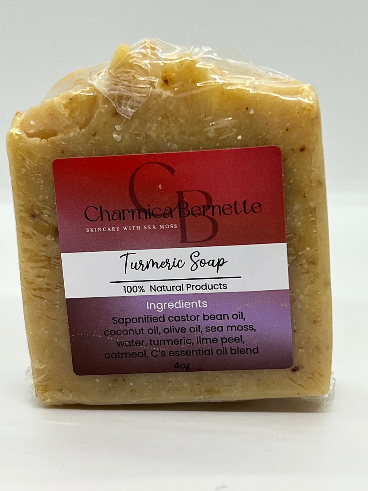 Turmeric + Sea Moss  Soap - Toning Bar (Face & Body Soap)